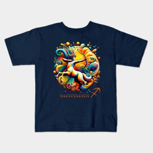 Surreal Sagittarius Archer Zodiac Sign Kids T-Shirt